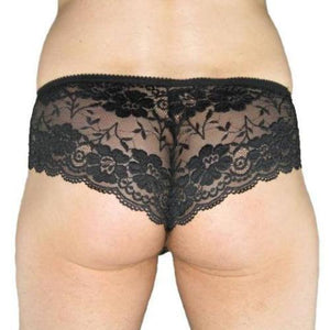 Wicked Mmm mens Dainty floral lace panties black