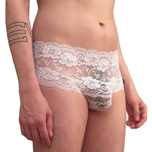 Cherry Blossom trunk style lace hip huggers White