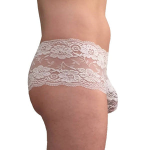 Cherry Blossom trunk style lace hip huggers White