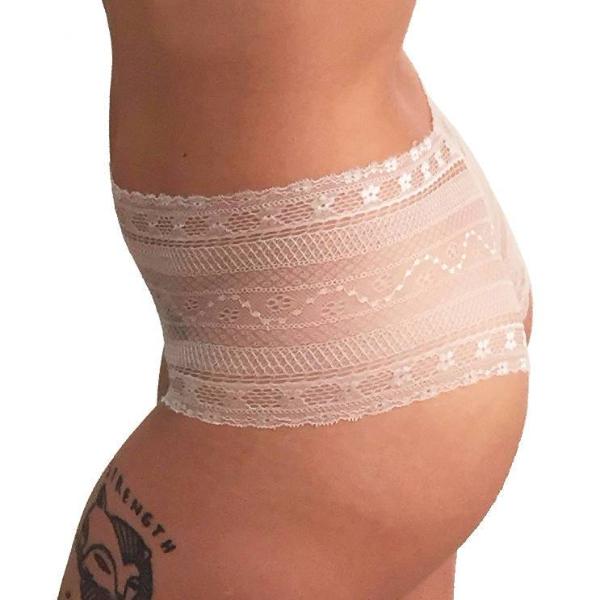 Soft white lace hip huggers for women